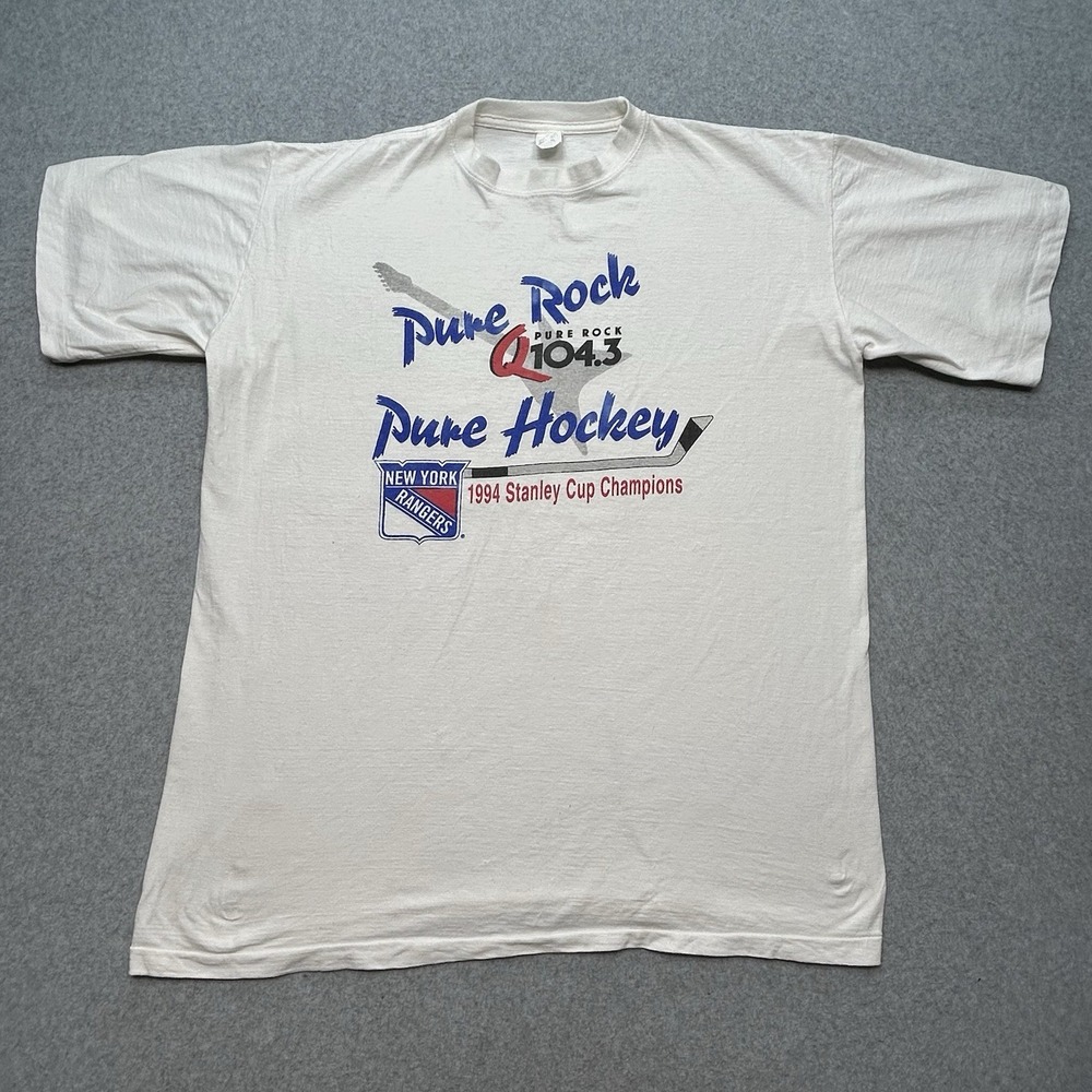 Vintage 1994 Stanley Cup‎ Champions White TShirt XL New York Rangers